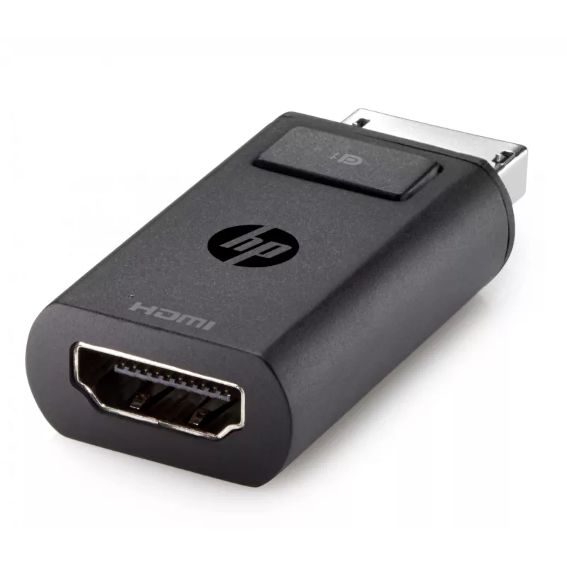 HP DisplayPort to HDMI 1.4 Adapter, DisplayPort, HDMI, Black