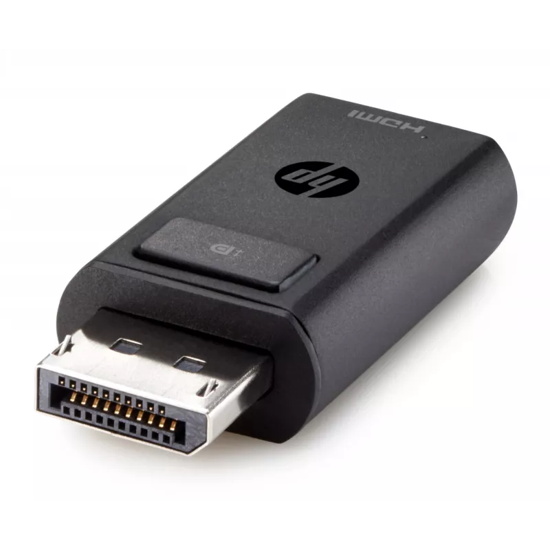 HP DisplayPort to HDMI 1.4 Adapter, DisplayPort, HDMI, Black