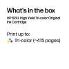 HP 62XL High Yield Tri-color Original Ink Cartridge, Cyan, Magenta, Yellow, 1 pc(s), 415 pages
