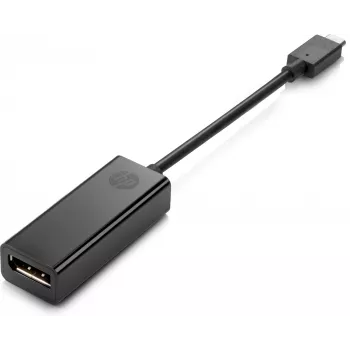 HP USB-C to DP Adapter, 0.094 m, USB Type-C, DisplayPort, Male, Female, Straight