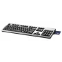 HP Smart Card CCID Keyboard, Full-size (100%), Wired, USB, Mechanical, Black, Silver