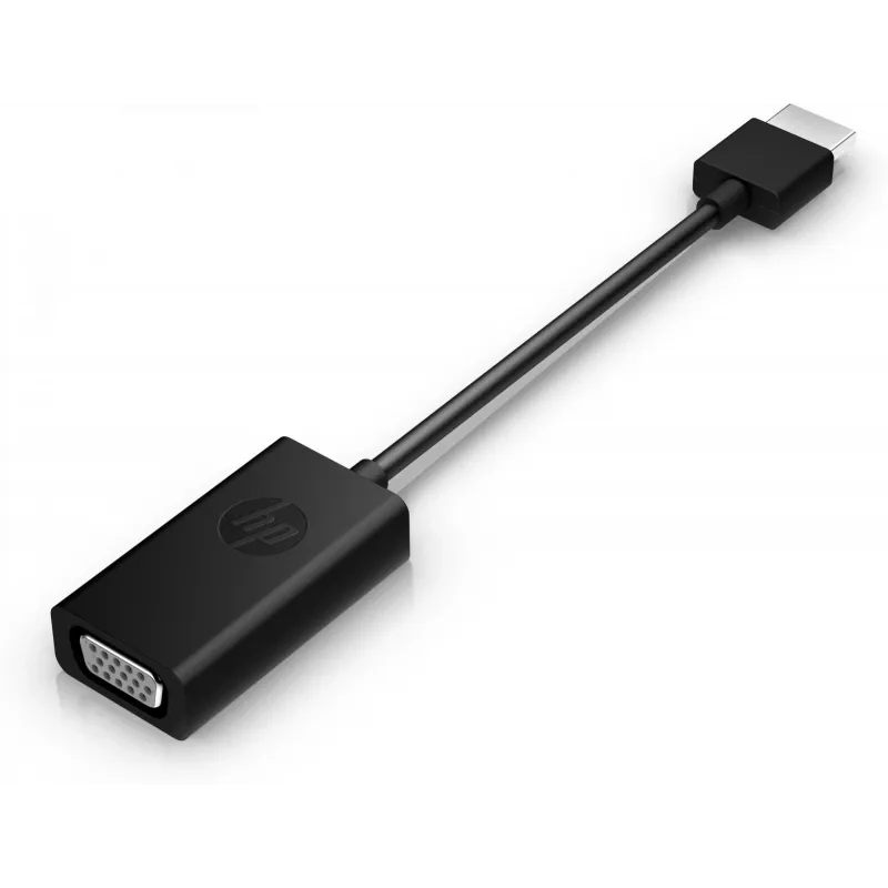 HP HDMI to VGA Cable Adapter, VGA (D-Sub), HDMI Type A (Standard), Male, Female, Black, China