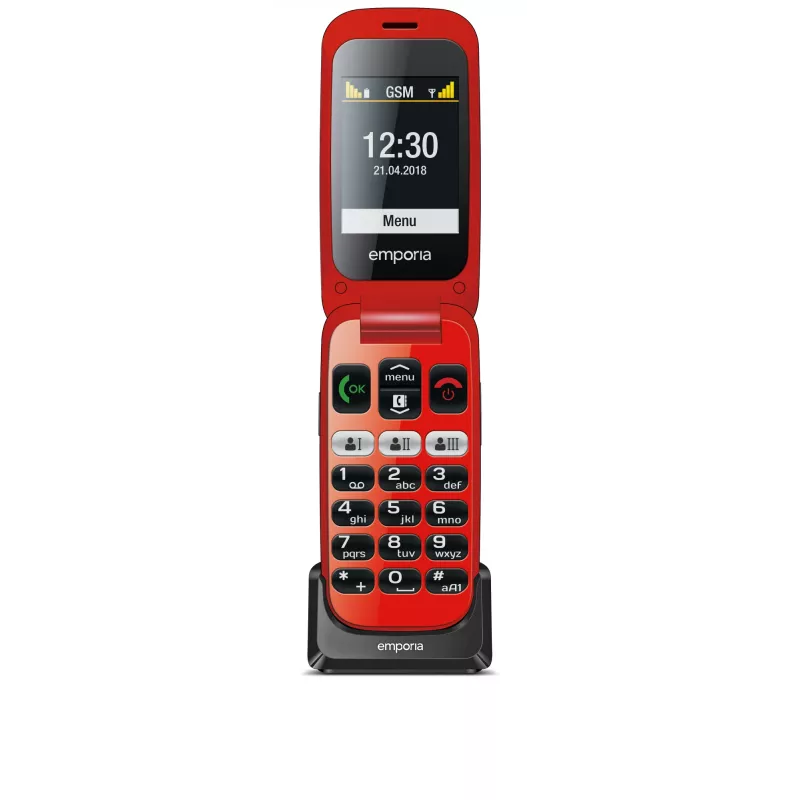 Emporia emporiaONE 6.1 cm (2.4 inch) 80 g Black, Red Senior phone