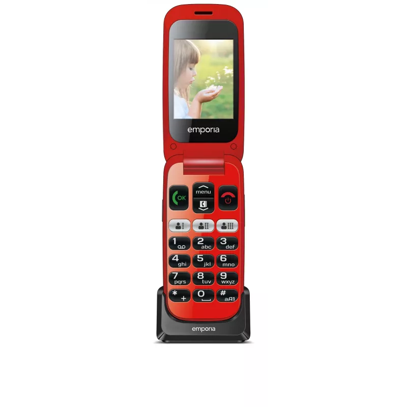 Emporia emporiaONE 6.1 cm (2.4 inch) 80 g Black, Red Senior phone