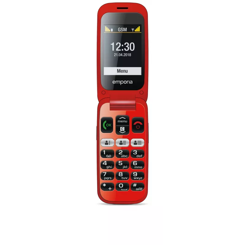 Emporia emporiaONE 6.1 cm (2.4 inch) 80 g Black, Red Senior phone