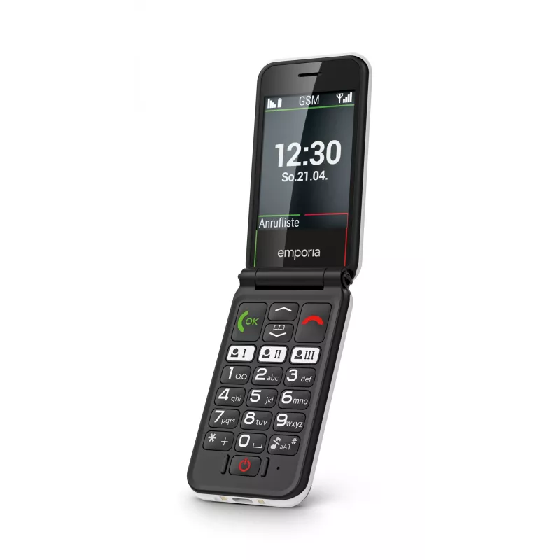 Emporia SIMPLICITYglam 7.11 cm (2.8 inch) 106 g White Senior phone