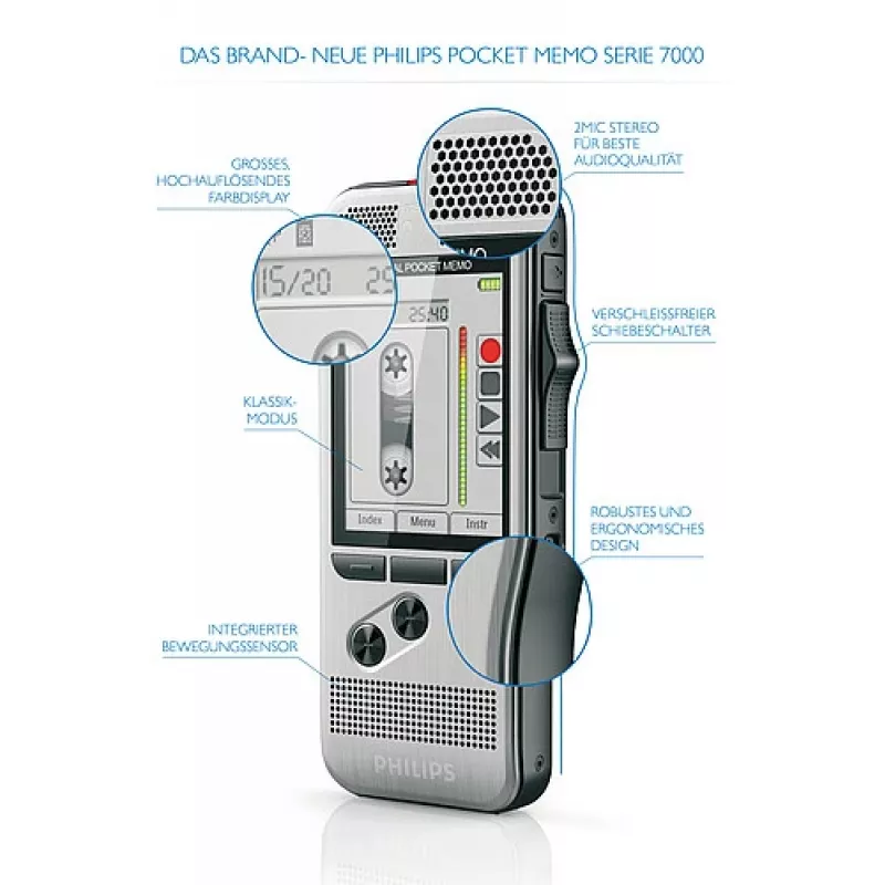 Philips DPM 7200 Flash card Stainless steel