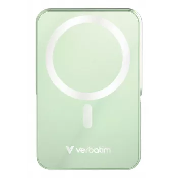 Verbatim Charge 'n' Go Magnetic Wireless Power Bank with stand - 10000 mAh Green