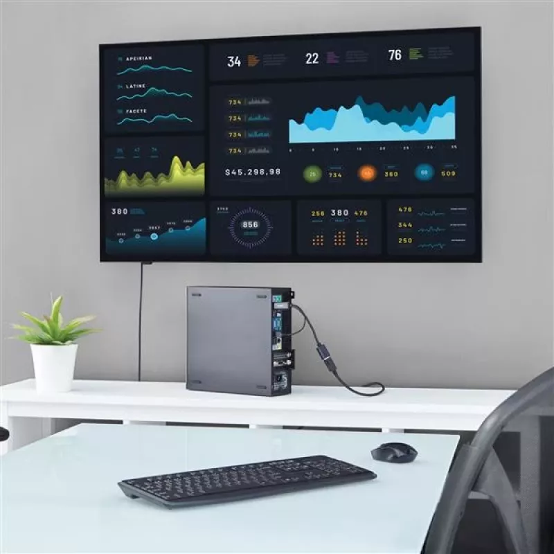 StarTech.com HDMI to DisplayPort Adapter - 4K 30Hz, 3840 x 2160 pixels, 1080p, 720p, 120 Hz, Black, MegaChips - STDP2600, Active video converter