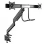 StarTech.com Desk Mount Dual Monitor Arm - Ergonomic Dual Monitor VESA Mount 32 inch (17.6lb) Displays - Crossbar Handle for Synchronized Full Motion - Height Adjustable - C-Clamp/Grommet
