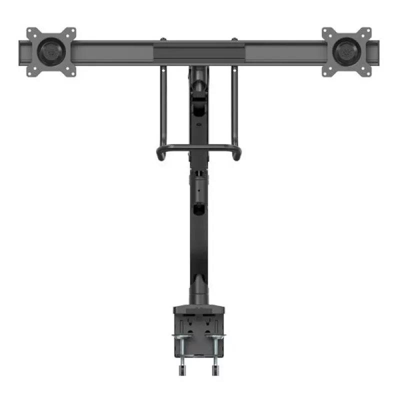 StarTech.com Desk Mount Dual Monitor Arm - Ergonomic Dual Monitor VESA Mount 32 inch (17.6lb) Displays - Crossbar Handle for Synchronized Full Motion - Height Adjustable - C-Clamp/Grommet