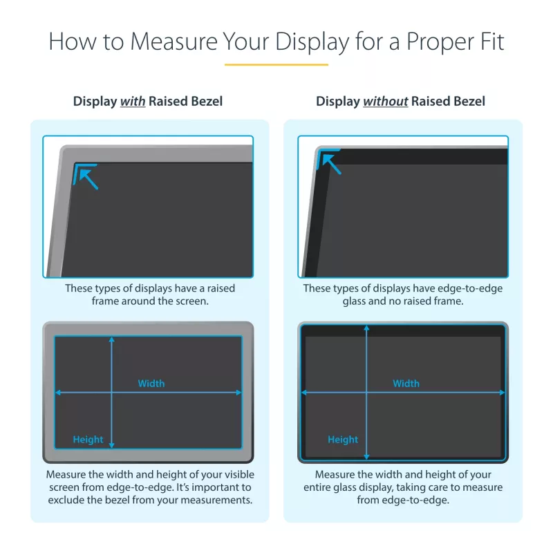 StarTech.com 24-inch 16:10 Gold Monitor Privacy Screen, Reversible Filter w/Enhanced Privacy, Glossy Computer Security Filter, Removable Screen Protector/Shield, +/- 30 Deg.