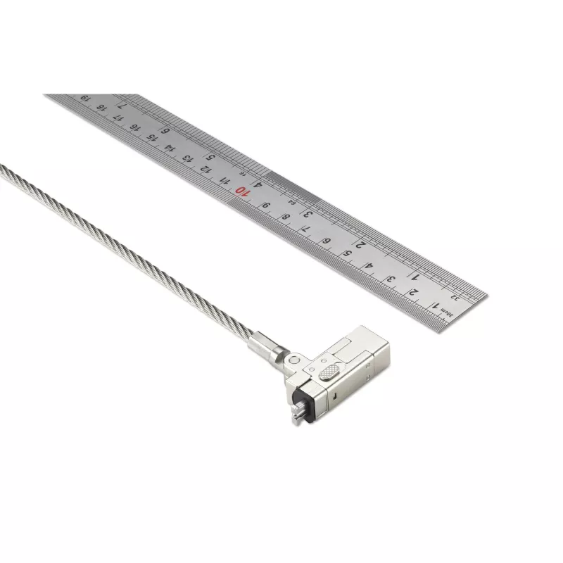 Kensington Slim NanoSaver 2.0 EQ Keyed Laptop Lock, 1.83 m, Kensington, Key, Stainless steel, Silver