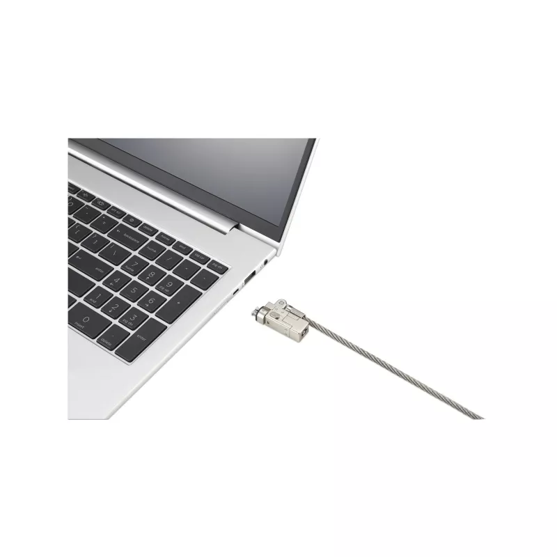 Kensington Slim NanoSaver 2.0 EQ Keyed Laptop Lock, 1.83 m, Kensington, Key, Stainless steel, Silver