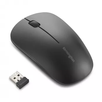 Kensington MY230 EQ Rechargeable Mouse – Wireless – Midsize, Ambidextrous, RF Wireless + Bluetooth, 1200 DPI, Black