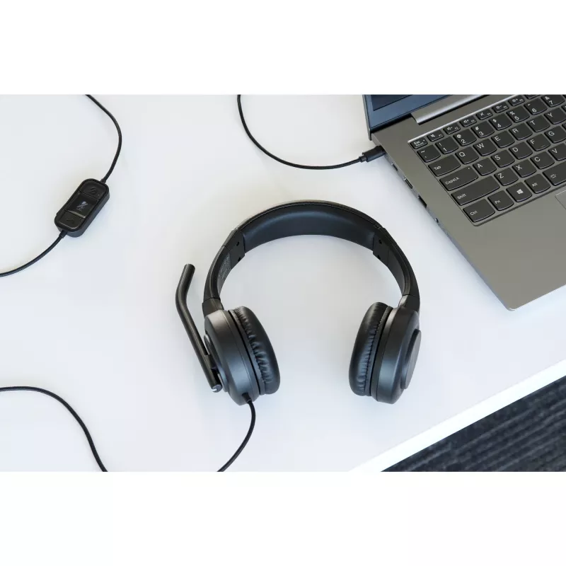 Kensington H1000 USB-C On-Ear Headset, Wired, Calls/Music, 20 - 20000 Hz, 190 g, Headset, Black