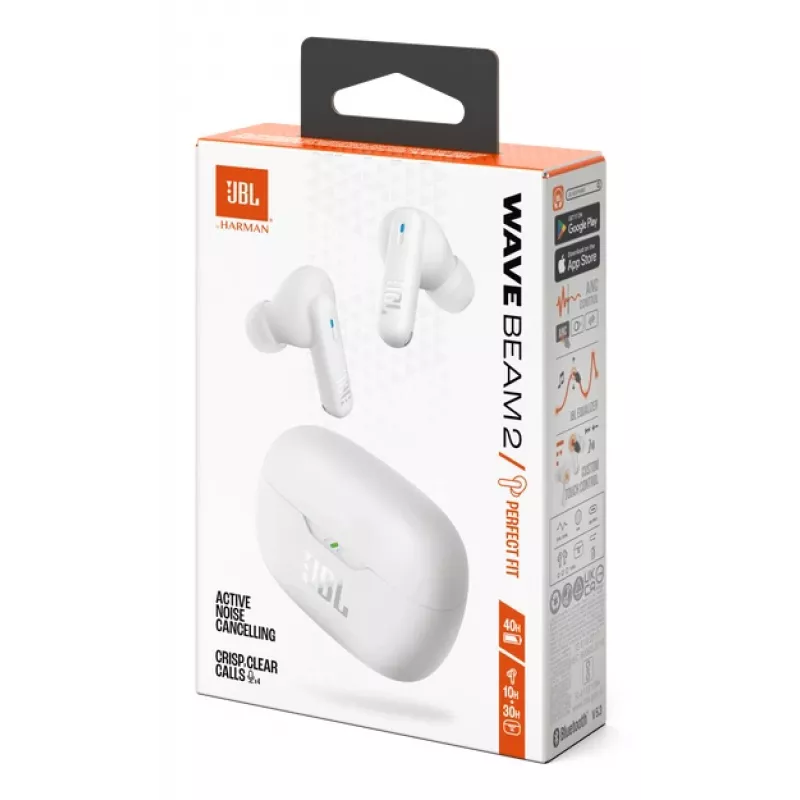 JBL Wave Beam 2 Headset Wireless In-ear Calls/Music Bluetooth White