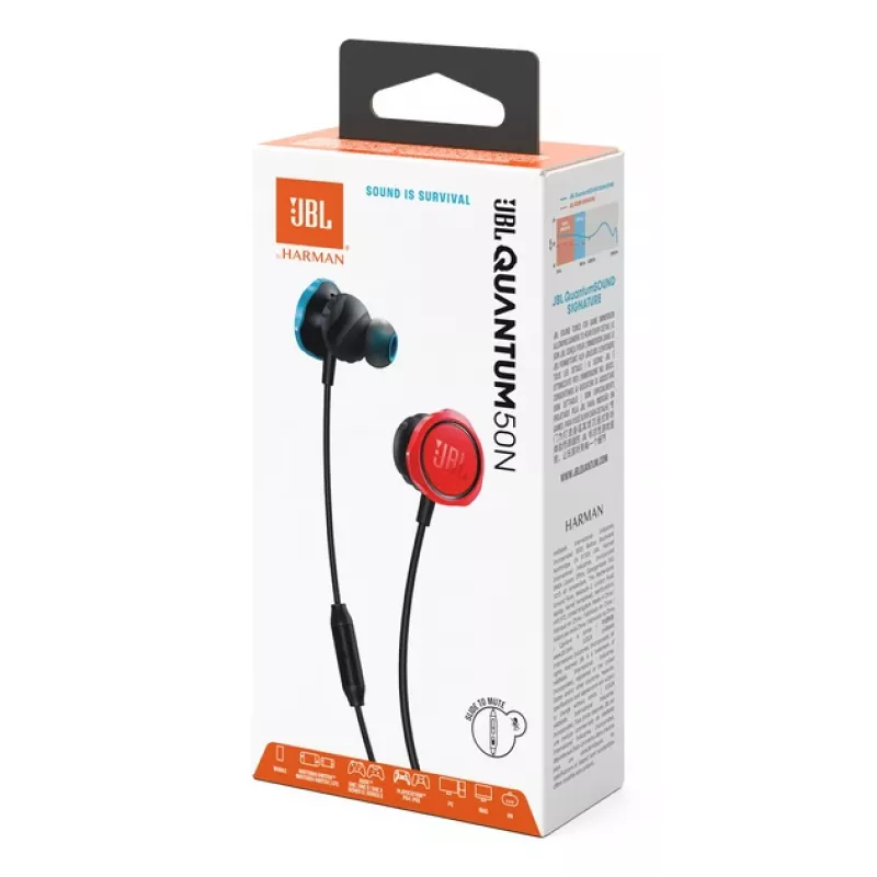 JBL Quantum 50N Headset Wired In-ear Black, Blue, Red