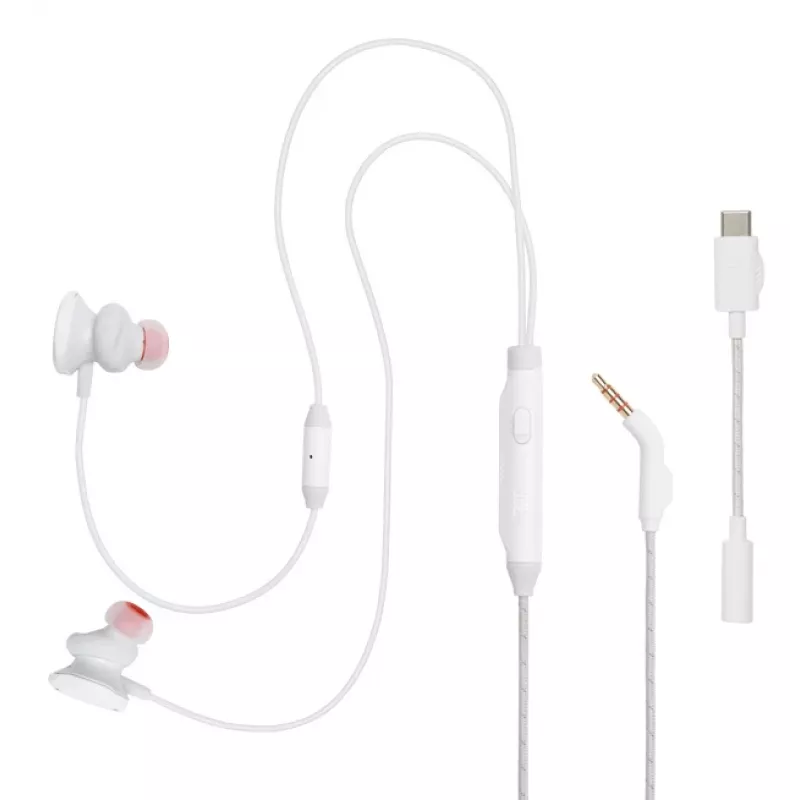 JBL Quantum 50C Headset Wired In-ear Gaming White
