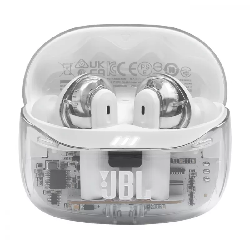 JBL Tune Beam 2 Ghost Edition Headset Wireless In-ear Music/Everyday Bluetooth White