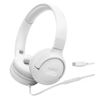 JBL Tune 520C USB-C Headphones Wired Head-band Calls/Music USB Type-C White
