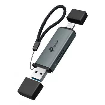Card reader TP‑LINK UA430D USB 3.1 — MicroSD/SD support, 200 Mbit/s, Black, 75×22.9×9.3 mm