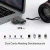 Card reader TP‑LINK UA430D USB 3.1 — MicroSD/SD support, 200 Mbit/s, Black, 75×22.9×9.3 mm