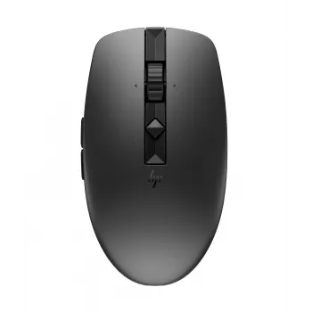 HP 715 Rechargeable Multi-Device Mouse, Ambidextrous, RF Wireless + Bluetooth, 3000 DPI, Black