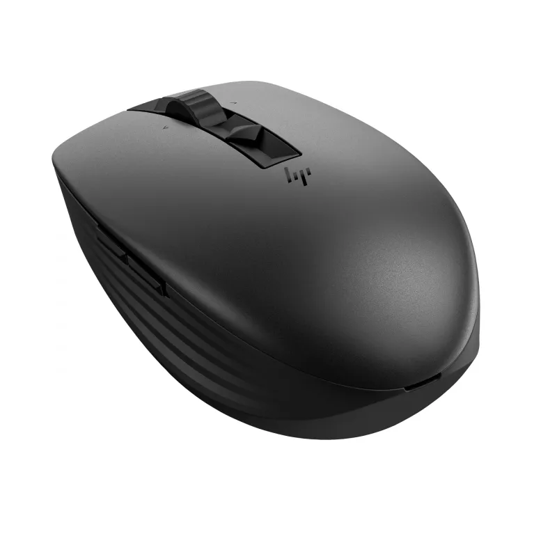 HP 715 Rechargeable Multi-Device Mouse, Ambidextrous, RF Wireless + Bluetooth, 3000 DPI, Black