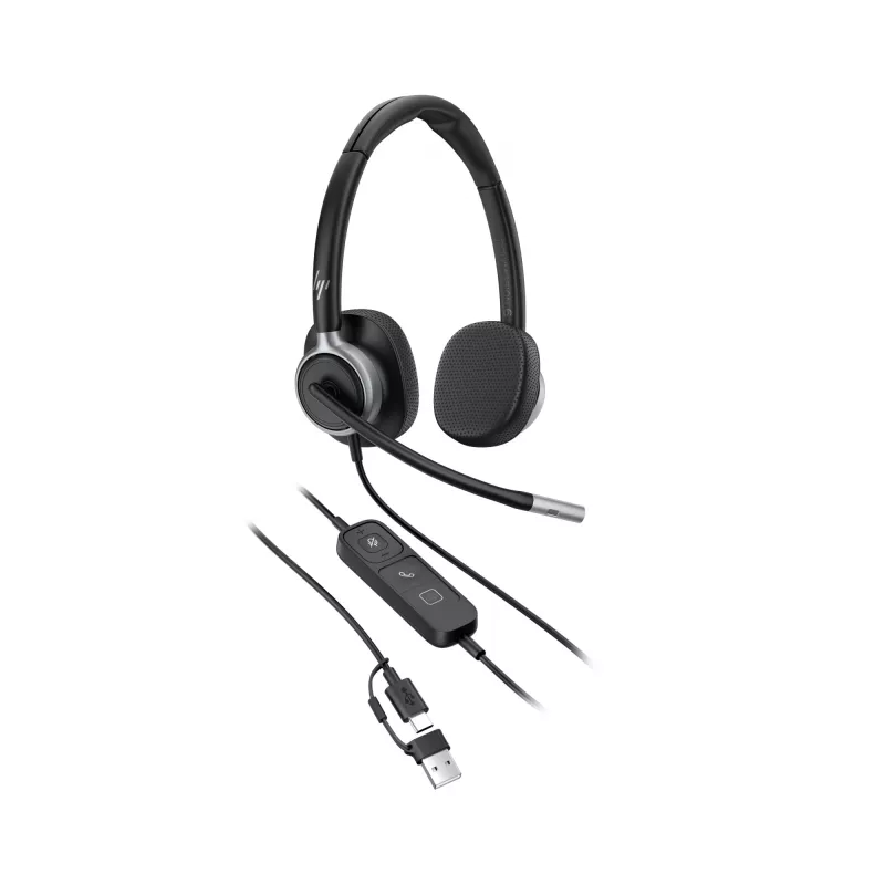 Wired Stereo Headset HP POLY Mission 625 with USB (C01C6AA)