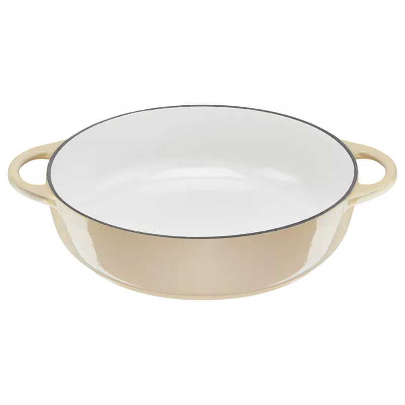 Tefal cast iron serving pan LOV E25972, round 3.8 L, 28 cm, beige
