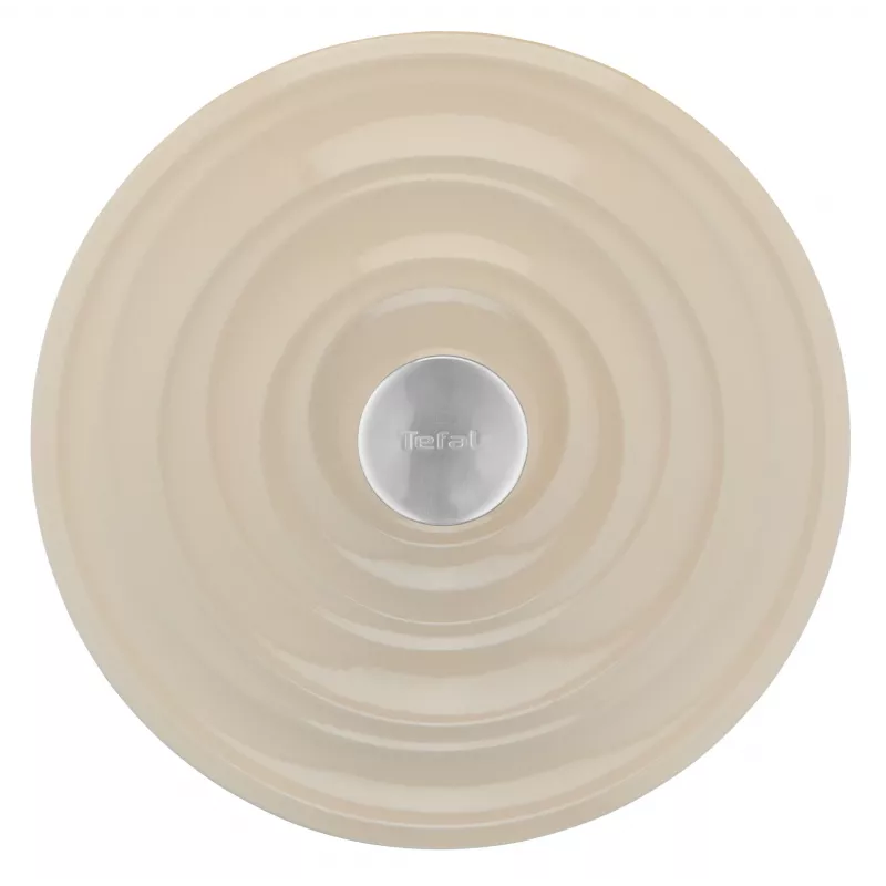Tefal cast iron serving pan LOV E25972, round 3.8 L, 28 cm, beige