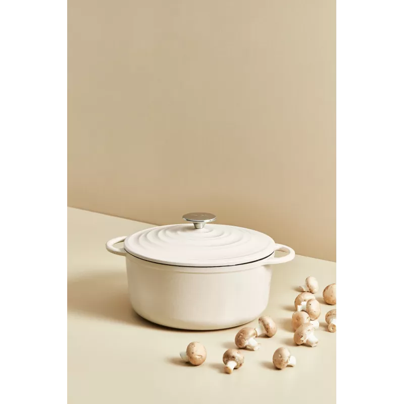 Tefal cast iron serving pan LOV E25972, round 3.8 L, 28 cm, beige