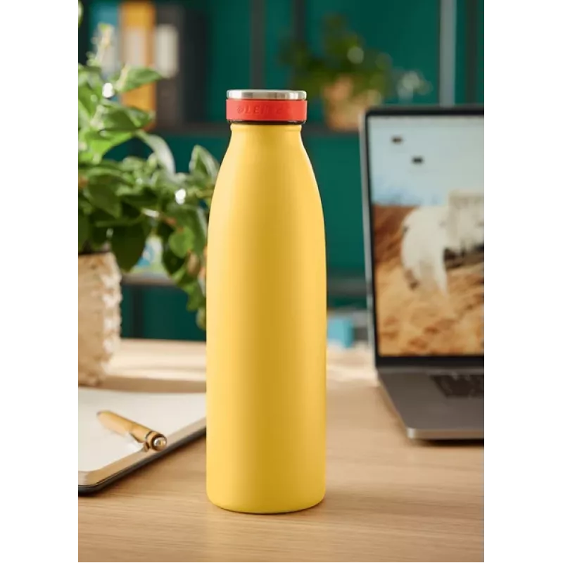 Leitz Cosy Insulated Water Bottle 500 ml, Yellow, Stainless steel, 68 mm, 68 mm, 235 mm, 280 g