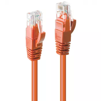 Lindy 1m Cat.6 U/UTP Network Cable, Orange, 1 m, Cat6, U/UTP (UTP), RJ-45, RJ-45, Orange