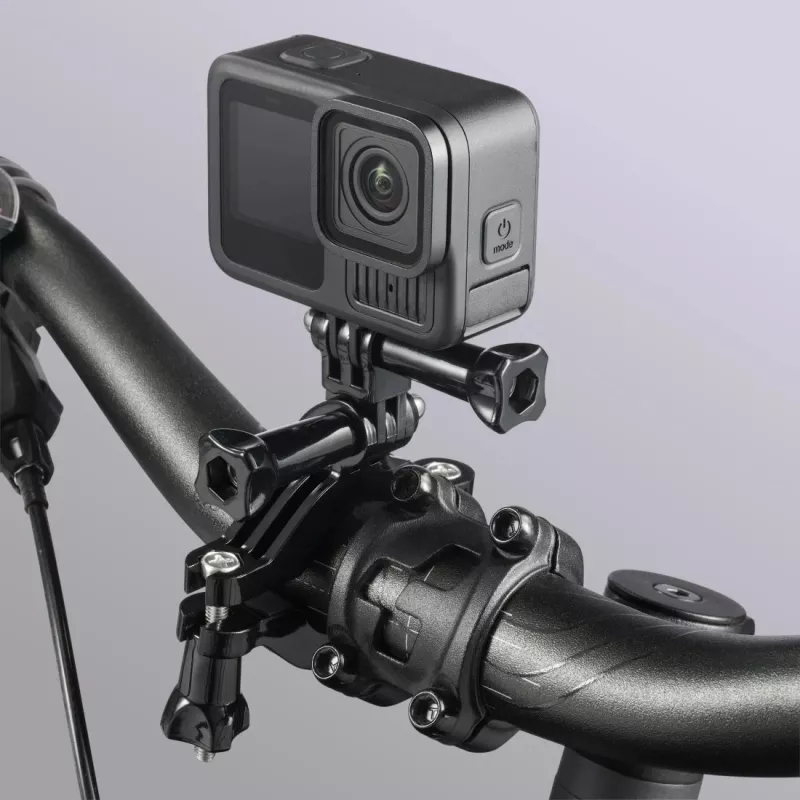 HAMA Passive Holder for Action Camera — Large, Black, for Bikes and Outdoor (fits tubes 2.5–6.2 cm)