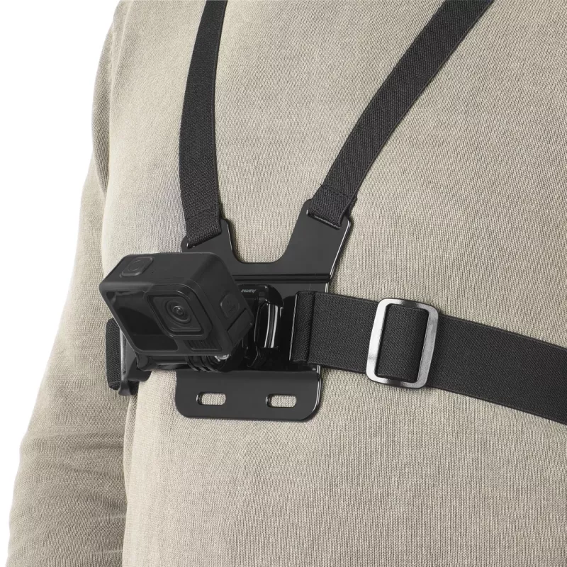 Camera chest harness HAMA 00004567 for action cameras (GoPro compatible), black, adjustable chest mount