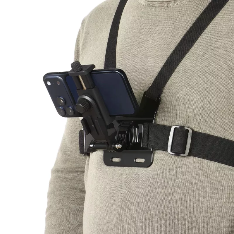 Camera chest harness HAMA 00004567 for action cameras (GoPro compatible), black, adjustable chest mount