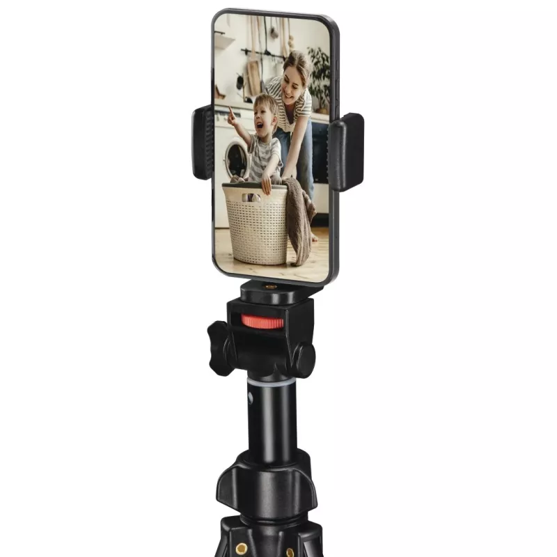 Tripod Hama Rotary Smartphone II for Smartphone and Digital Camera, 3‑leg, Max Load 1 kg, Height 41.5–150 cm, Black