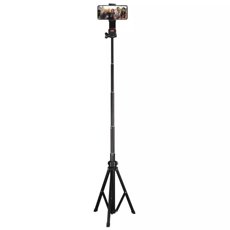 Tripod Hama Rotary Smartphone II for Smartphone and Digital Camera, 3‑leg, Max Load 1 kg, Height 41.5–150 cm, Black