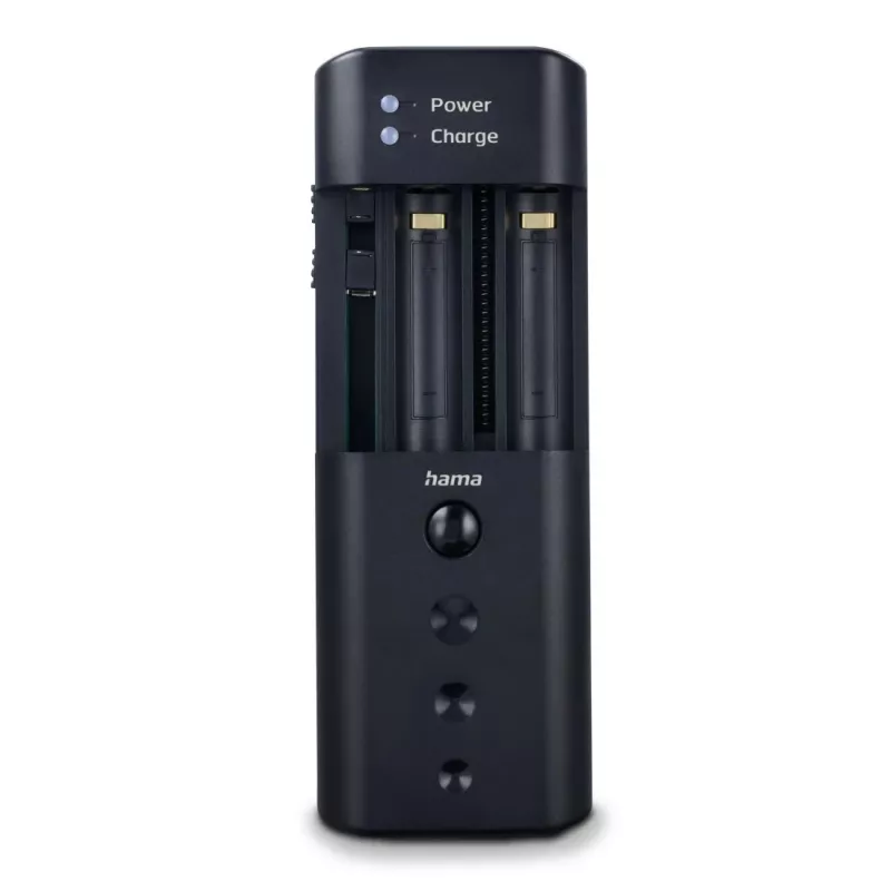 Battery charger HAMA 00081390 for digital camera batteries — USB, Li‑Ion and NiMH compatible, 5V input
