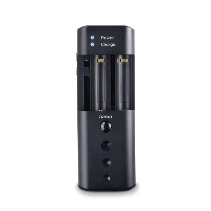 Battery charger HAMA 00081390 for digital camera batteries — USB, Li‑Ion and NiMH compatible, 5V input
