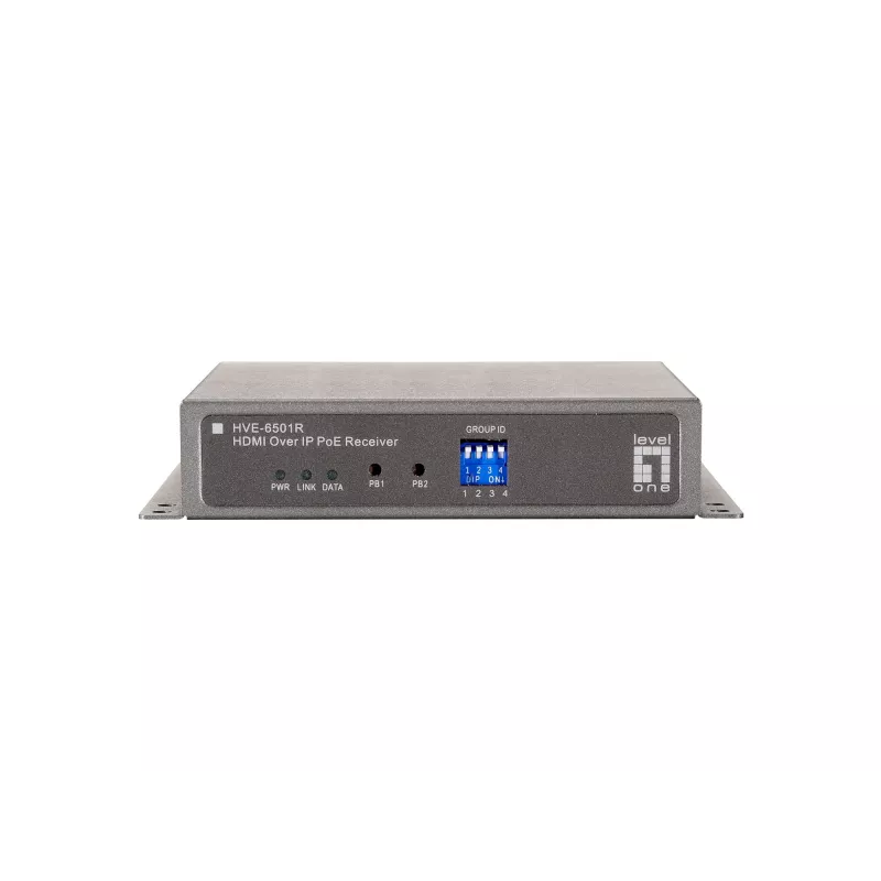 LevelOne HDMI over IP PoE Receiver, 1920 x 1080 pixels, AV receiver, Grey, HDCP