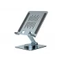 Multimedia Tablet Stand CONCEPTRONIC THANA09G — foldable swivel stand, 360° rotating base, adjustable height, grey, 150×110×40 mm