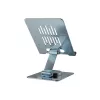 Multimedia Tablet Stand CONCEPTRONIC THANA09G — foldable swivel stand, 360° rotating base, adjustable height, grey, 150×110×40 mm