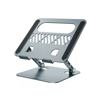 Laptop stand CONCEPTRONIC THANA10G — foldable aluminium, adjustable height, grey, 240×220×50 mm