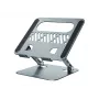 Laptop stand CONCEPTRONIC THANA10G — foldable aluminium, adjustable height, grey, 240×220×50 mm
