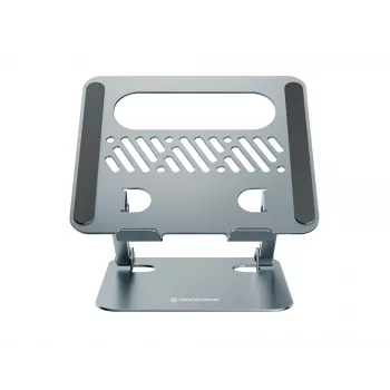 Laptop stand CONCEPTRONIC THANA10G — foldable aluminium, adjustable height, grey, 240×220×50 mm