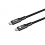 USB4 Gen 4x2 C‑to‑C Cable EQUIP 1.2m, 80Gbps, PD240W, 8K@60Hz, Black