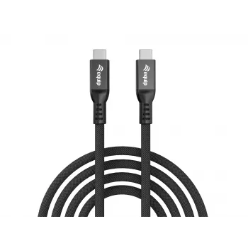 USB4 Gen 4x2 C‑to‑C Cable EQUIP 1.2m, 80Gbps, PD240W, 8K@60Hz, Black